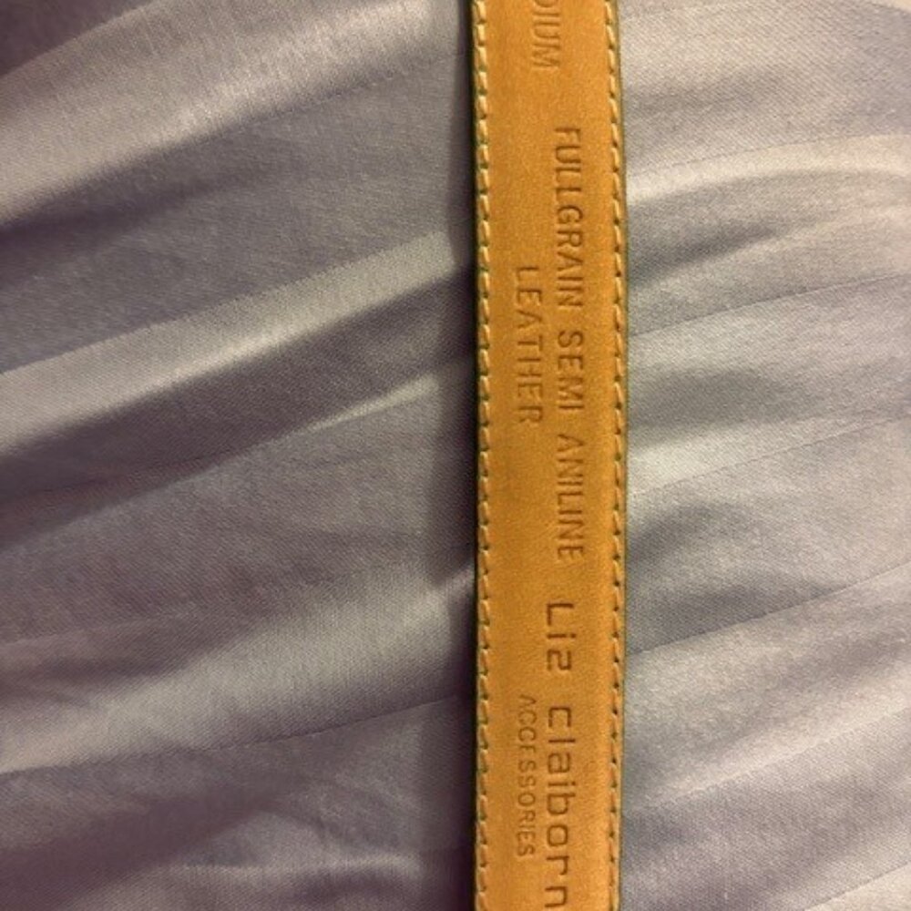 VTG LIZ CLAIBORNE Belts (2) Green & Navy 3/4"W x 33"L- gold buckles '80-90s Sz M - Picture 7 of 11